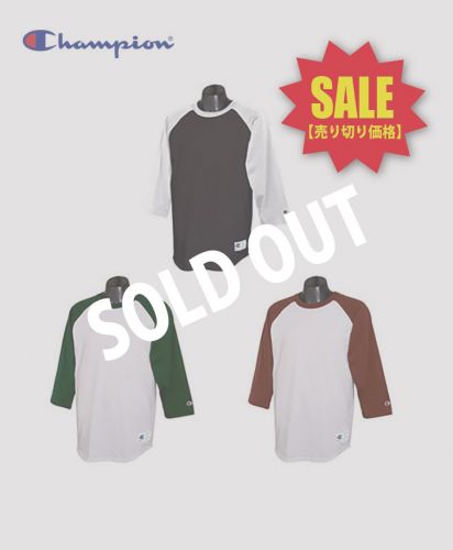 Champion 5.2oz ７分袖ラグランTシャツ