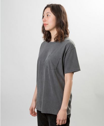 6.1oz ガーメントダイポケットTシャツ/034P ペッパー レディース