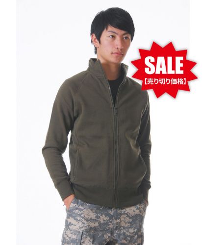【SALE】メンズスウェット フルジップジャケット MG/Moss Green