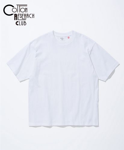 COTTON RESEARCH CLUB(コットンリサーチクラブ)チューブラーTシャツ（日本製）/01ホワイト