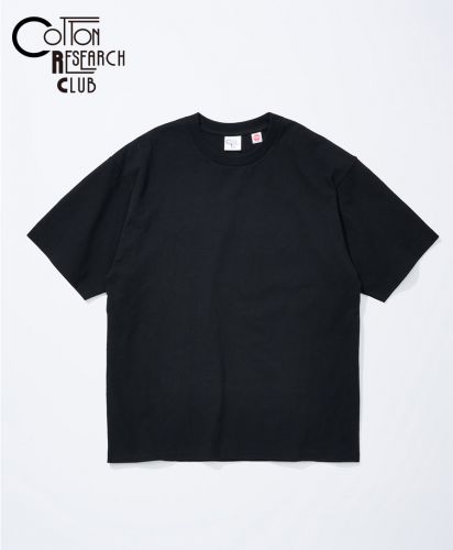 COTTON RESEARCH CLUB(コットンリサーチクラブ)チューブラーTシャツ（日本製）/02ブラック