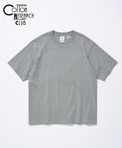 COTTON RESEARCH CLUB(コットンリサーチクラブ)チューブラーTシャツ（日本製）/04ヘザーグレー