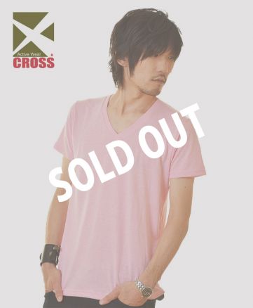 トライブレンドＶネックTシャツ/MPNミックスピンク Mサイズ メンズ 176cm/SOLDOUT