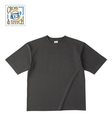 CROSS & STITCH(クロスステッチ)マックスウェイト オーバーサイズTシャツ(5分袖)/77 スミクロ