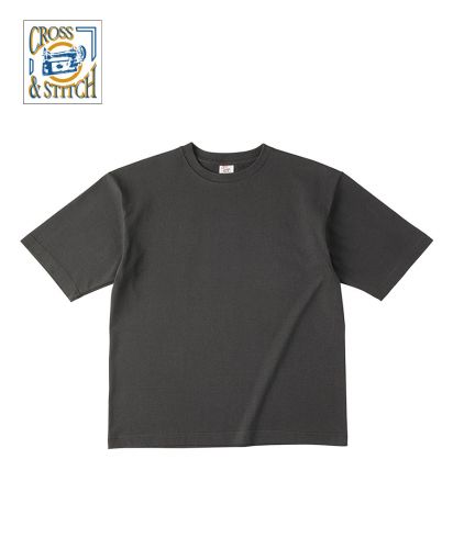 CROSS & STITCH(クロスステッチ)マックスウェイト オーバーサイズTシャツ(5分袖)/77 スミクロ
