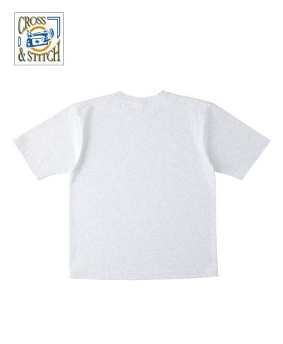 CROSS & STITCH(クロスステッチ)マックスウェイト オーバーサイズTシャツ(5分袖)/BACK STYLE:04 アッシュ