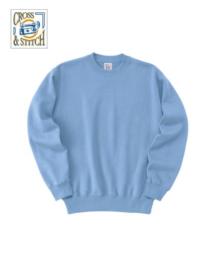 CROSS&STITCH(クロスアンドステッチ)レギュラーウェイトスウェットシャツ/11 サックス