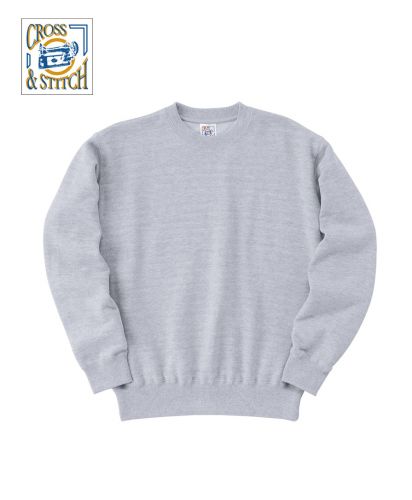 CROSS&STITCH(クロスアンドステッチ)レギュラーウェイトスウェットシャツ/04 アッシュ