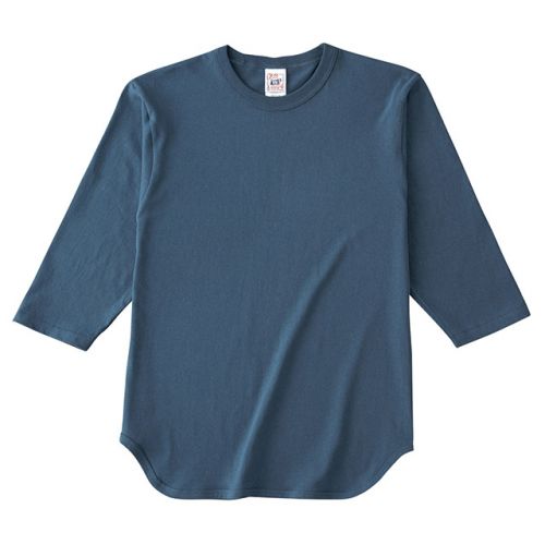 CROSS&STITCHオープンエンド7分袖ベースボールTシャツ卸販売-オレンジ 