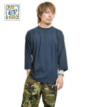 オープンエンド フットボールTシャツ/69 ネイビー Lサイズ着 メンズモデル170cm