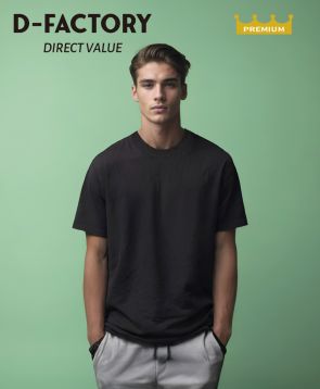 9.2オンス オープンエンドスーパーへヴィーウェイトTシャツ/007ブラック メンズモデル182cm L着用