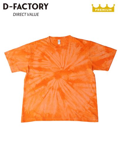 D-FACTORY(ディーファクトリー)6.6オンス プレミアムスパイラルTシャツ/534 スパイラルオレンジ