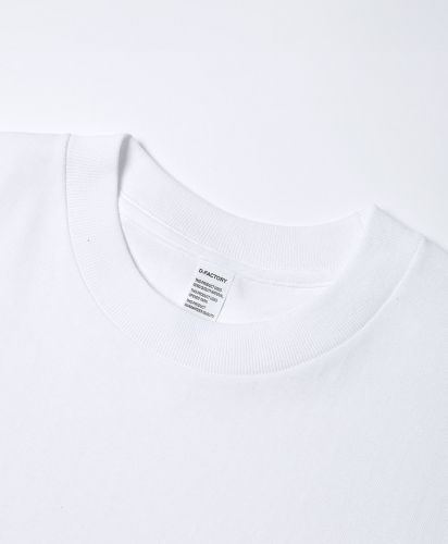 D-FACTORY(ディーファクトリー) 5.6オンス オープンエンドクラシックTシャツ/リブ 幅 を 太くし、甘編みで仕上げています