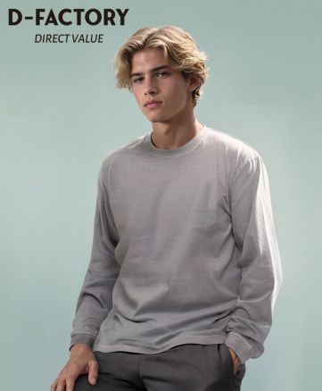 D-FACTORY(ディーファクトリー) 6.6オンス ロングスリーブガーメントダイTシャツ（1.6インチリブ）