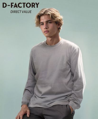 D-FACTORY(ディーファクトリー) 6.6オンス ロングスリーブガーメントダイTシャツ（1.6インチリブ）
