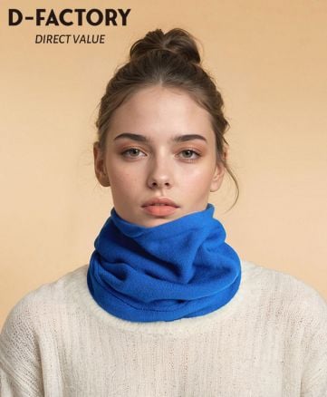 D-FACTORY (ディーファクトリー) ベーシックネックウォーマー/モデル着用：324 ブルー