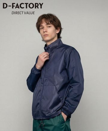D-FACTORY(ディーファクトリー)プレミアムフードインコート/モデル着用：310 ネイビー