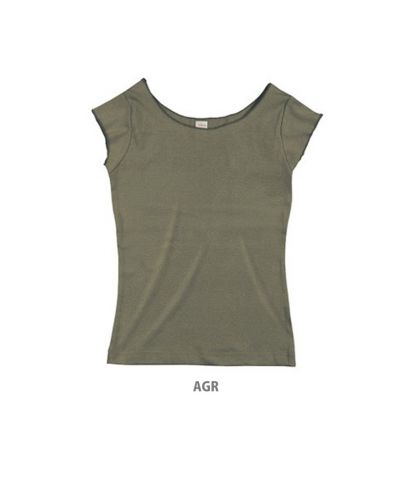 スクープドネックTシャツ/AGR アーミーグリーン