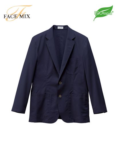 フェイスミックス(FACE MIX)ユニセックスシャツジャケット/8 ネイビー