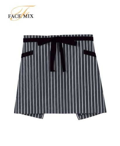 フェイスミックス(FACE MIX)ストライプ柄ショートエプロン/8ネイビー