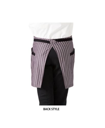 フェイスミックス(FACE MIX)ストライプ柄ショートエプロン/BACK STYLE