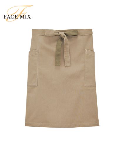 フェイスミックス(FACE MIX)ミドルエプロン/1 ベージュ×カーキ