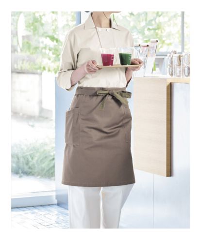 フェイスミックス(FACE MIX)ミドルエプロン/カフェやベーカリー、レストランのユニフォームにおすすめのFACE MIX業務用エプロン。