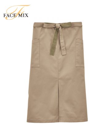 フェイスミックス(FACE MIX)ソムリエエプロン/1 ベージュ×カーキ