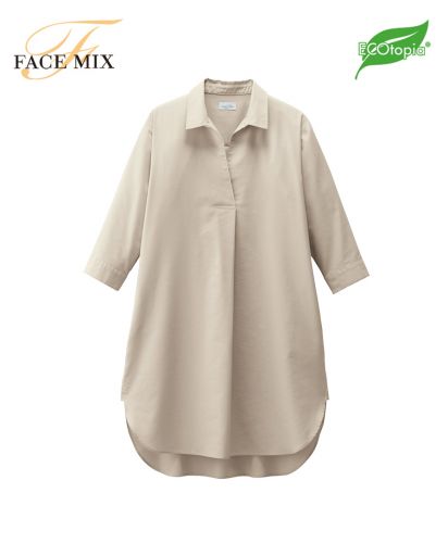 フェイスミックス(FACE MIX)シャツワンピース/1 ベージュ