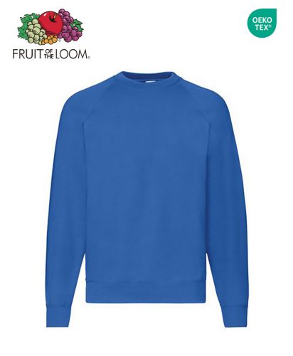 FRUIT OF THE LOOM（フルーツオブザルーム）ヨーロッパモデル Classic Raglan Sweatshirt/RB ロイヤルブルー