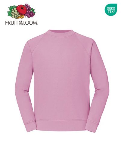 FRUIT OF THE LOOM（フルーツオブザルーム）ヨーロッパモデル Classic Raglan Sweatshirt/LP ライトピンク
