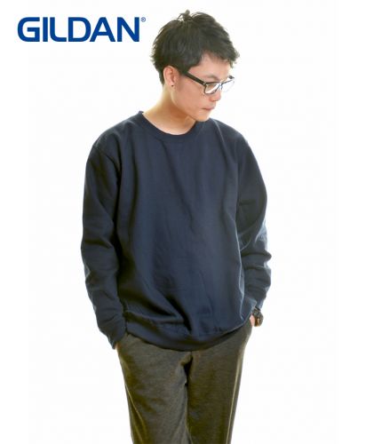  8oz ジャパンフィットクルーネックスウェットシャツ/ネイビーXLサイズ メンズ 170cm