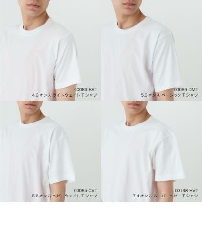 4.4オンスドライTシャツ/人気Tシャツとの生地比較