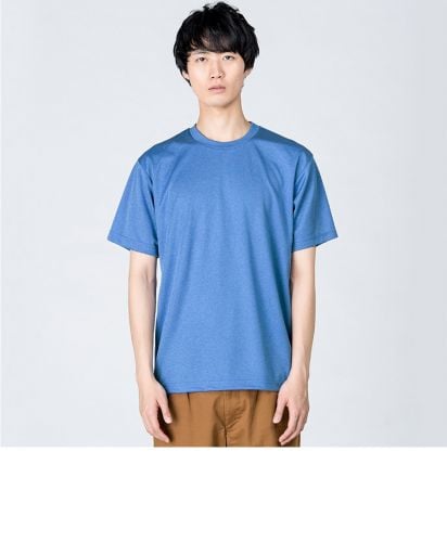 4.4オンスドライTシャツ/902ミックスブルーモデル184cm）