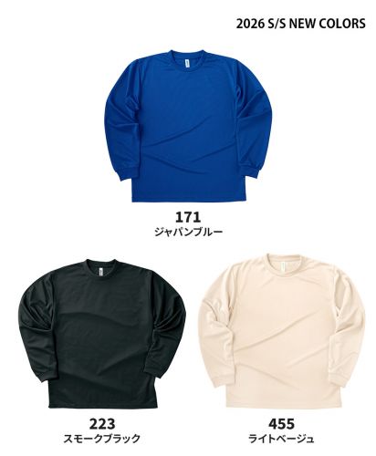 グリマー(glimmer)4.4オンス ドライロングスリーブTシャツ/2026SSNEW