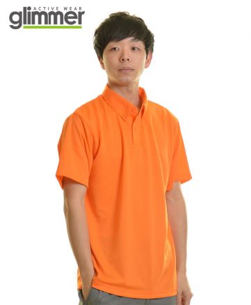 4.4オンス ドライボタンダウン ポロシャツ（ポケ無） 015オレンジ Lサイズ　メンズモデル 179cm