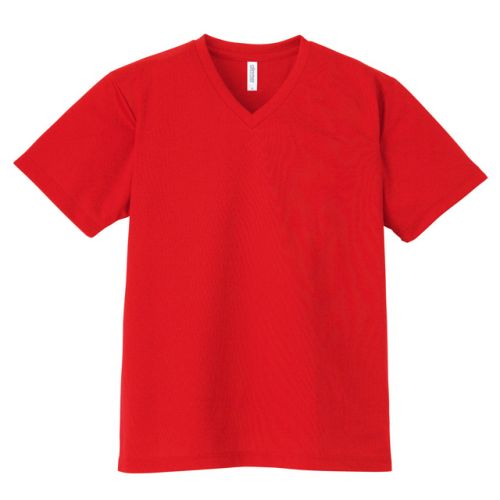 kemurii 赤 Vネック Tシャツ サイズ1 グリマー (glimmer)ドライVネックTシャツ｜グリマードライTシャツ卸