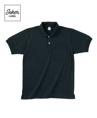 JOKER LABEL(ジョーカーラベル)ドライメッシュポロシャツ（ポケット付き）/BK ブラック