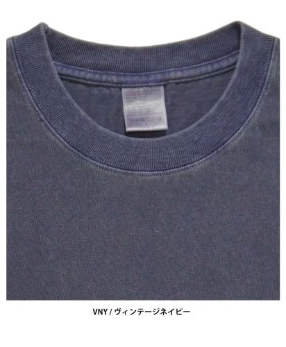 JOKER LABEL(ジョーカーラベル)ハイグレードコットンガーメントダイTシャツ/首リブアップ｜VNY ヴィンテージネイビー