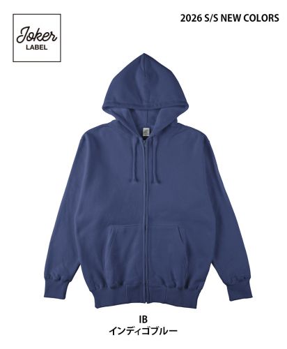 Joker LABEL(ジョーカーラベル)裏毛フルジップパーカー/2026SS新色/インディゴブルー IB