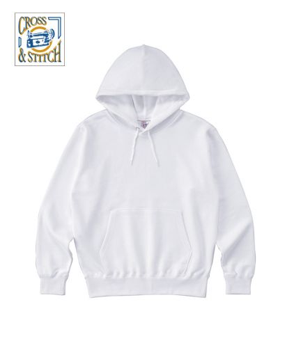 CROSS&STITCH(クロスアンドステッチ)レギュラーウェイトスウェットP/Oパーカ/01 ホワイト