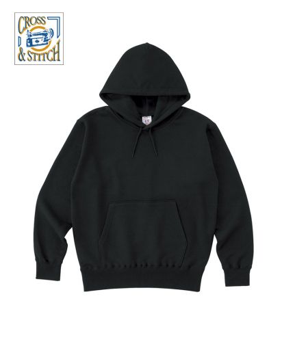 CROSS&STITCH(クロスアンドステッチ)レギュラーウェイトスウェットP/Oパーカ/	09 ブラック