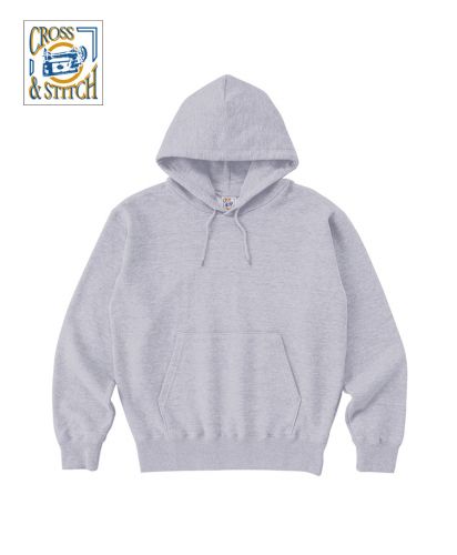 CROSS&STITCH(クロスアンドステッチ)レギュラーウェイトスウェットP/Oパーカ/04 アッシュ