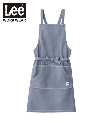 Lee(リー)Lee 胸当てエプロン/ストレッチヘリンボーン(28) ブルー