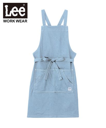 Lee(リー)Lee 胸当てエプロン/ストレッチデニム(11)ライトインディゴ