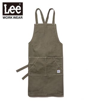 Lee(リー)Lee 胸当てエプロン/ストレッチダック（4）カーキ