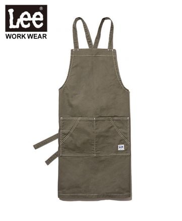 Lee(リー)Lee 胸当てエプロン/ストレッチダック（4）カーキ