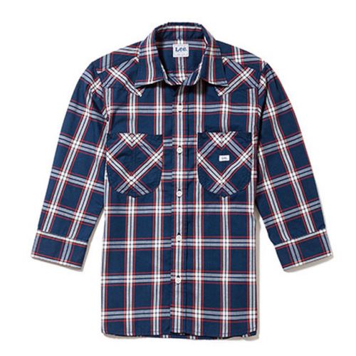 Lee(リー)メンズウエスタンチェックシャツ(7分袖)｜ワークシャツが業務