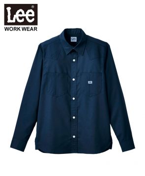 Lee(リー)Lee ユニセックス長袖シャツ/(8) ネイビー