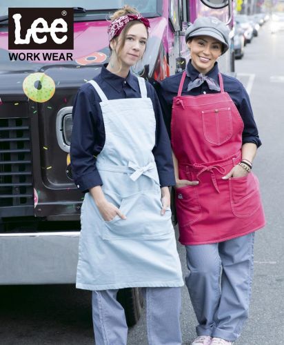 Lee(リー)Lee ユニセックス七分袖シャツ/モデル着用：(8) ネイビー